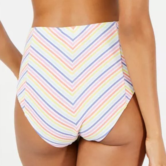 💙HP💙 Kate Spade Beach Stripe Halter High Waist Bikini - Picture 6 of 15